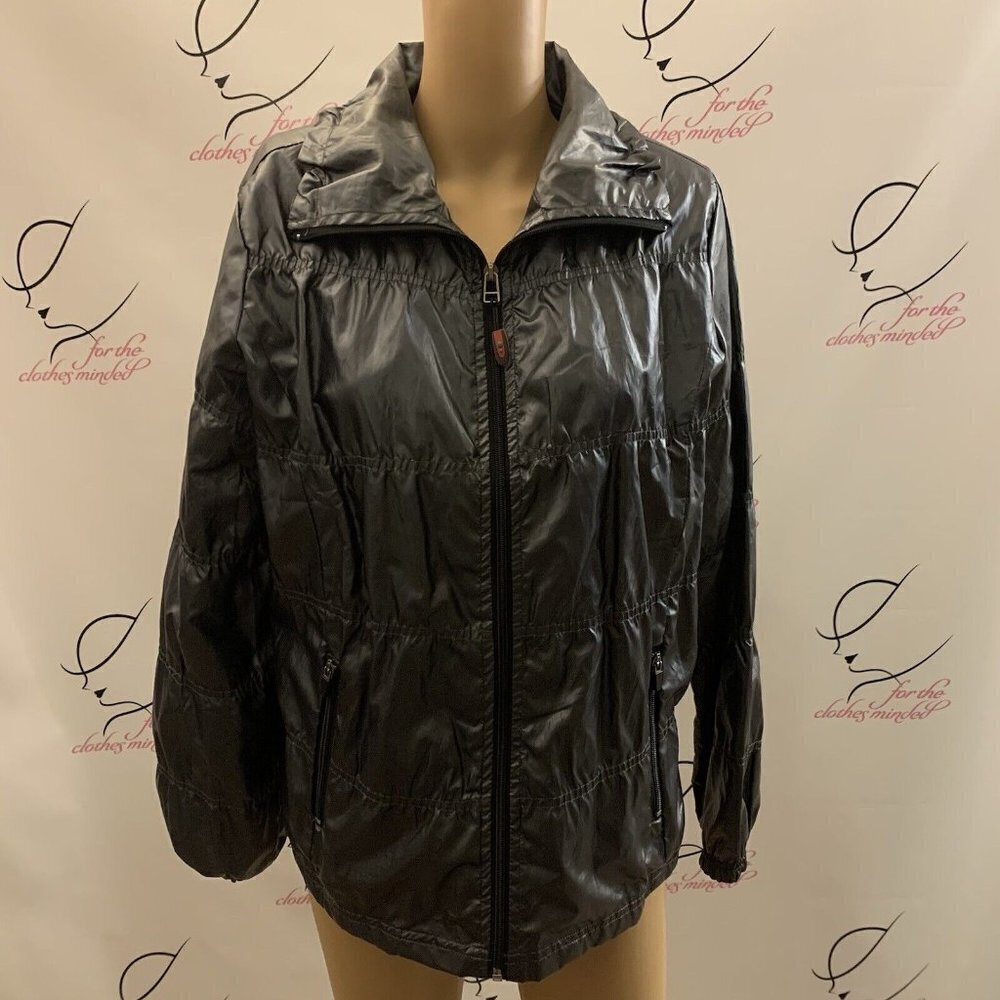 Moka Sport. Size Medium. Zip Up Lined Poly Elastic Wrist Jacket 2 Pockets. B62